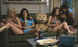 Ted - voice of Seth MacFarlane, probably about to get raunchy in one of the top comedy films of 2012.