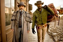 Christoph Waltz and Jamie Foxx in the 2012 Academy Award winning film, Django Unchained